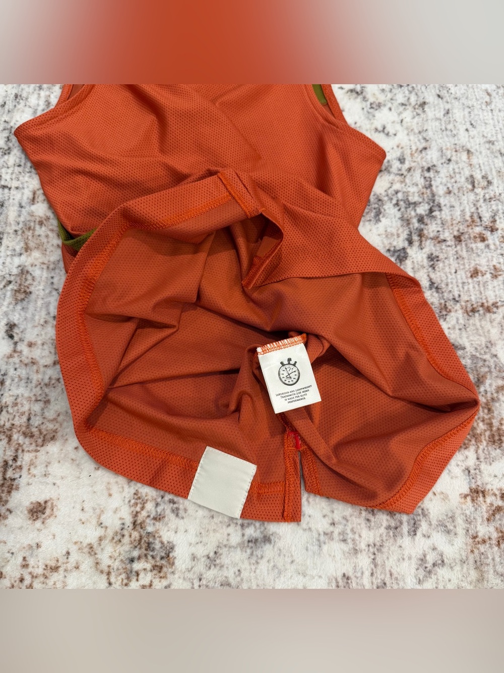 Tracksmith, Running Tank Top and Shorts Set, Orange | Women’s Small - Picture 4 of 13